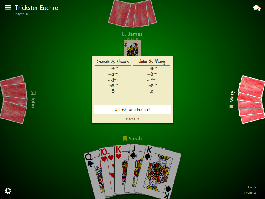 can you play euchre online with friends