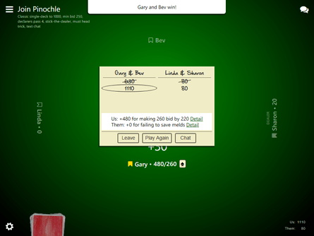 play pinochle online live